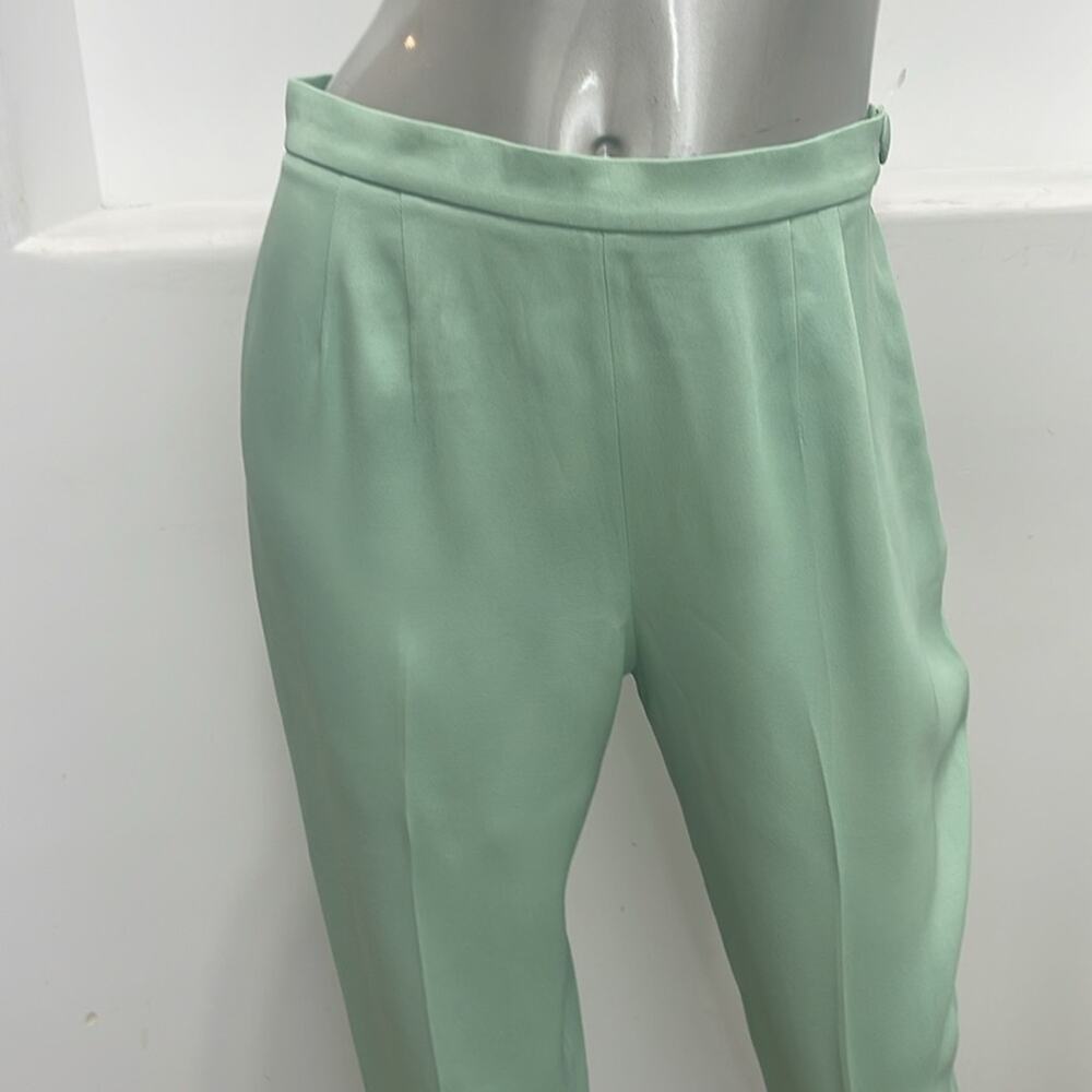 Cheap And Chic By Moschino Women High Waist Slim Leg Ankle Pants Green Size 8 - Picture 8 of 11